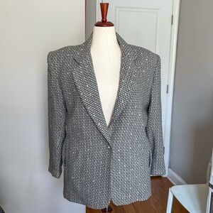 Tweed Blazer w/ Rhinestones & Shoulderpads